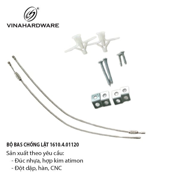 Bộ bas chống lật màu trắng Vinahardware - P170925