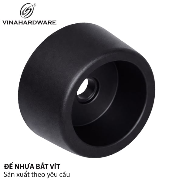 Đế nhựa chân bàn màu đen cứng Vinahardware kích thước  18.35x9.73 - PB1809