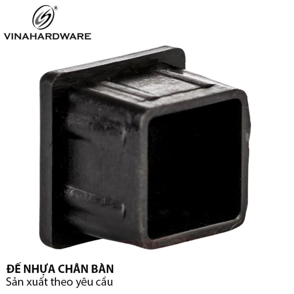 Nút nhựa chân bàn Vinahardware, chụp trong, màu đen - NNBT2525