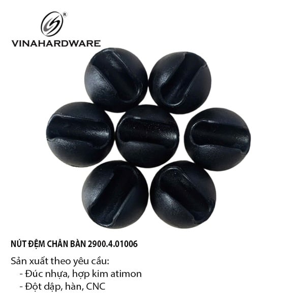 Núm đệm chân bàn sắt màu đen - 2900.4.01006