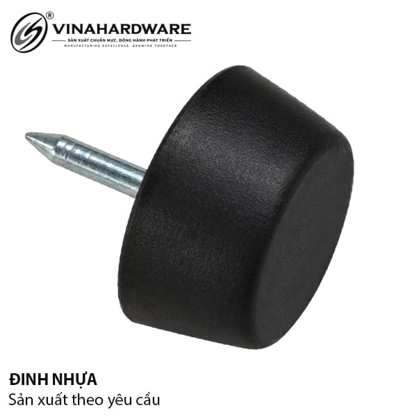 Đinh nhựa đóng chân sofa Vinahardware, màu đen - TA1316B