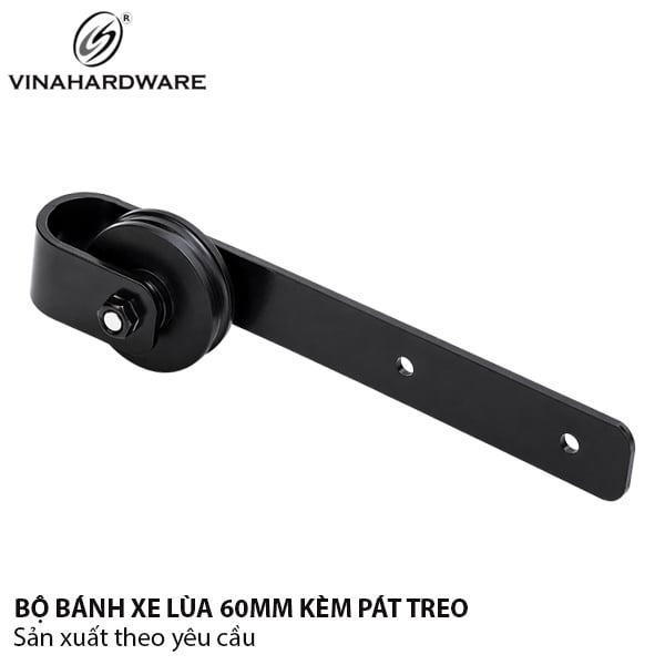 Bộ bánh xe lùa 60mm loại tải 60kg kèm pát móc treo