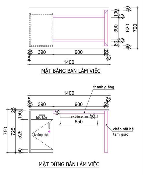 Khung bàn tam giác Vinahardware, sơn đen - VNH147075B