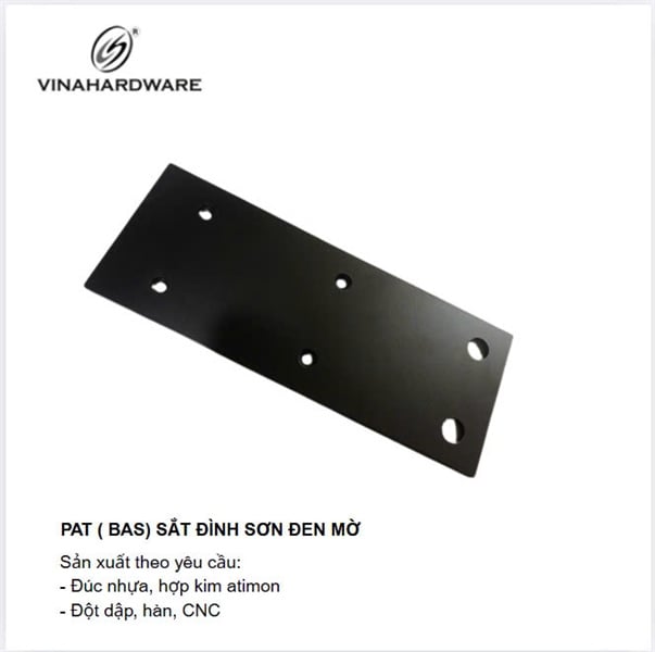 Pat ( bas) sắt đình sơn đen mờ - VNH182703B - HDBF714
