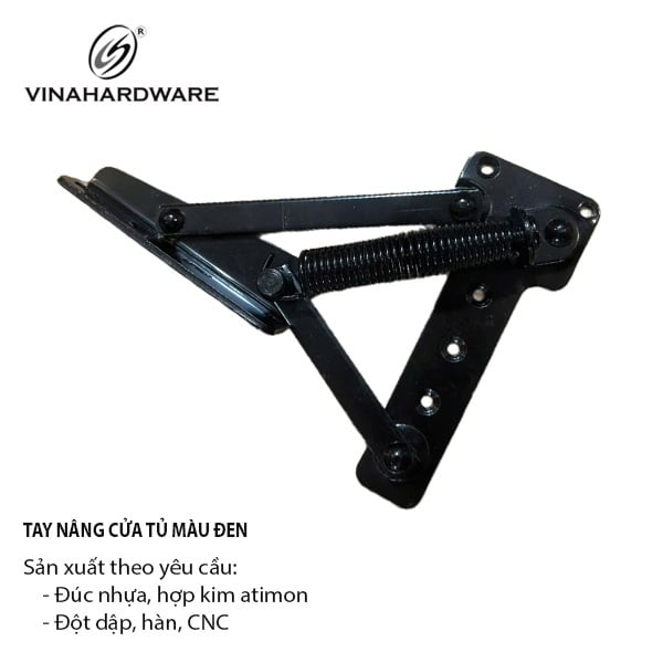 Tay nâng cửa tủ đứng, xi màu đen - LD937Z22DP