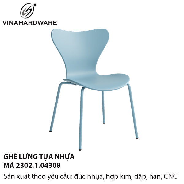 Khung Ghế Lưng Nhựa – Chân Sắt Tĩnh Điện – Mã 2302.1.04308