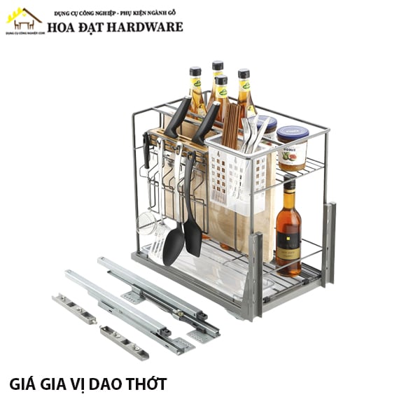 Giá dao thớt đa năng inox 201 mạ crom nan vuông - 4100.4.98300