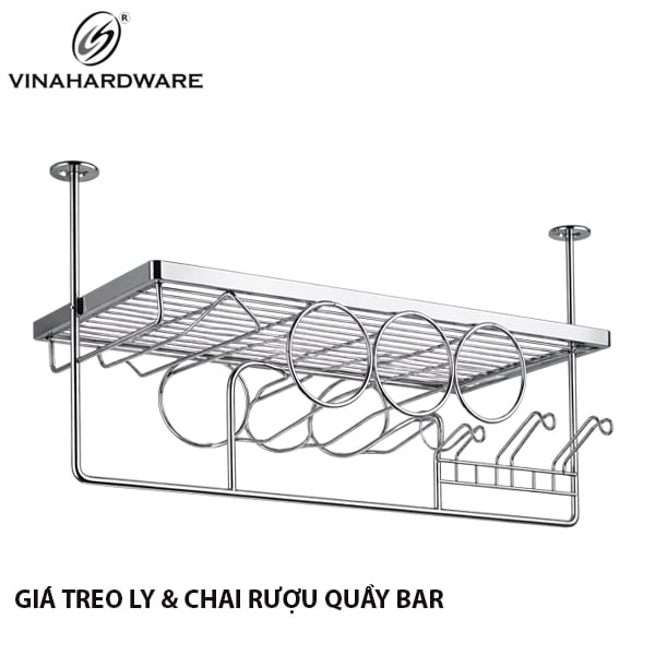 Giá kệ treo ly Inox R894 x S300 x C400 (mm) - Mã 1902.4.08509