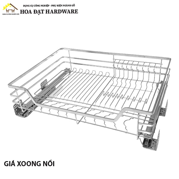 Giá xoong nồi bát đĩa inox 304 nan dẹp - 4100.4.40350