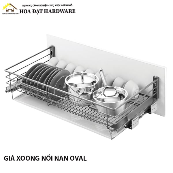 Giá xoong nồi chén dĩa Inox 304 nan Oval - 4100.4.00304