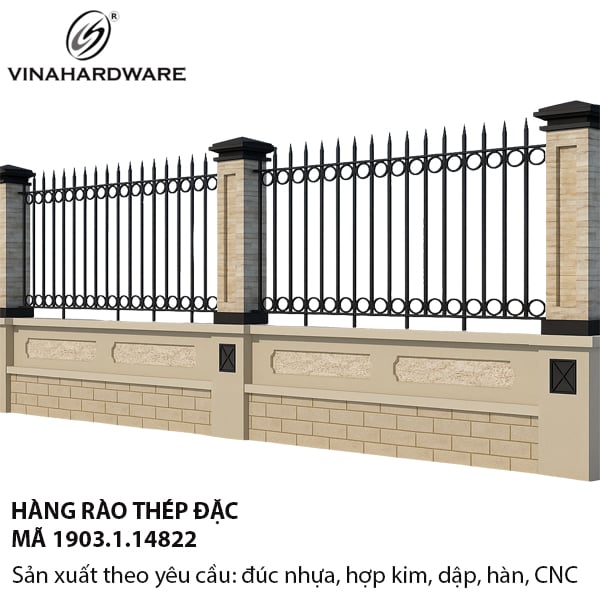 Khung hàng rào thép đặc mạ kẽm nhúng nóng – Mã 1903.1.14822