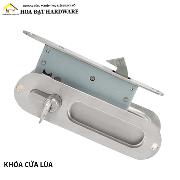 Khóa cửa lùa màu bạc xước - 1512.4.02654