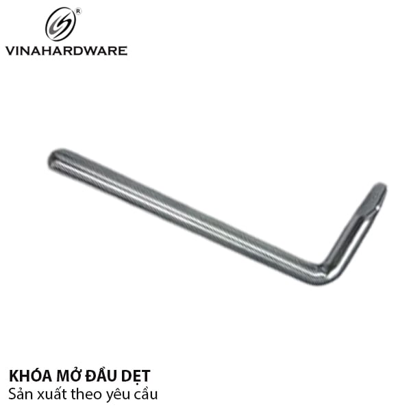Khóa chữ L đầu dẹt xi trắng 30x70mm, HK3070W