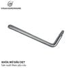 Khóa chữ L đầu dẹt xi trắng 30x70mm, HK3070W