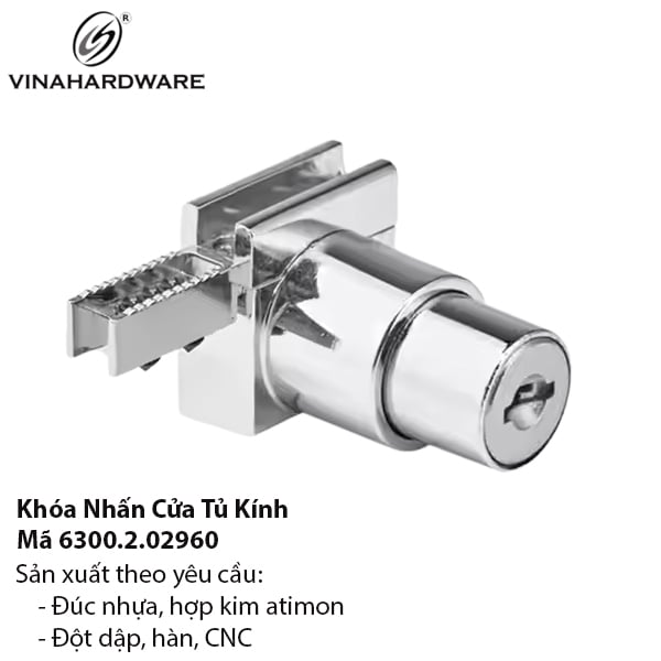 Khoá nhấn cửa tủ kính lùa 1500.4.00350