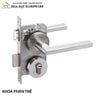 Khóa tay gạt phân thể inox 304, kèm ruột khóa 80mm, dùng cho ván 52mm - KT52304