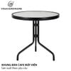 Bàn tròn sắt sơn tĩnh điện đen Vinahardware - VNH070924