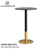 Khung bàn cà phê Vinahardware chân trụ sơn đen tĩnh điện - VNH0730B