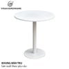 Khung bàn cafe chân thép, mặt bàn MDF, sơn trắng Vinahardware - VNH072024