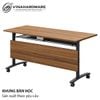 Bộ bàn học sinh xếp gọn có bánh xe, sơn đen mờ Vinahardware - VNH00011B