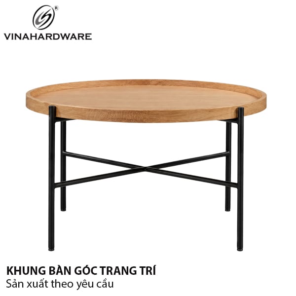 Chân bàn Vinahardware kích thước 500x480x17, sơn đen tĩnh điện - VNH2923265