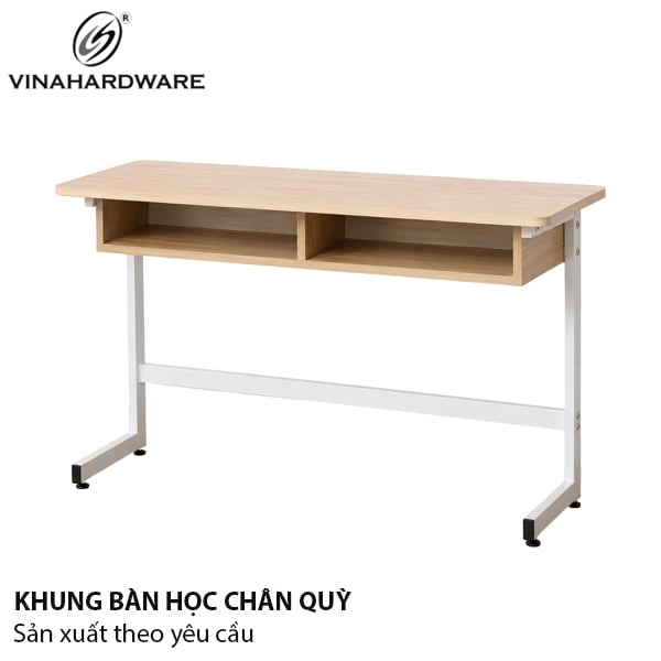 Khung bàn học Vinahardware chân quỳ, sơn trắng - VNH3480T