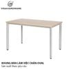 Khung bàn làm việc văn phòng, bàn giáo viên, chân oval sơn trắng Vinahardware - VNH084114