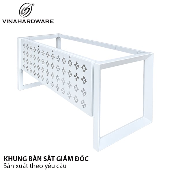 Khung bàn sắt chân tam giác, sơn trắng Vinahardware - VNH1390690T