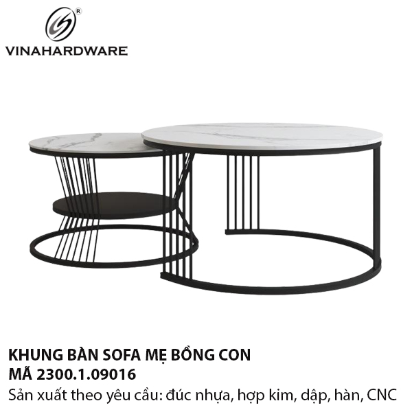 Bộ khung bàn sofa mẹ bồng con – Mã 2300.1.09016