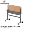 Khung bàn học sinh training gấp mặt xếp gọn có hộc bàn sơn xám Vinahardware - VNH1200740G