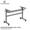 Khung bàn học sinh training gấp mặt xếp gọn có hộc bàn sơn xám Vinahardware - VNH1200740G
