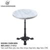Khung bàn cafe chân trụ gang đúc, mặt đá Marble Vinahardware - Mã  2300.1.11012