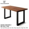 Khung chân bàn sắt Vinahardware sơn đen chữ nhật đầu nối chữ T - 2302.1.7048