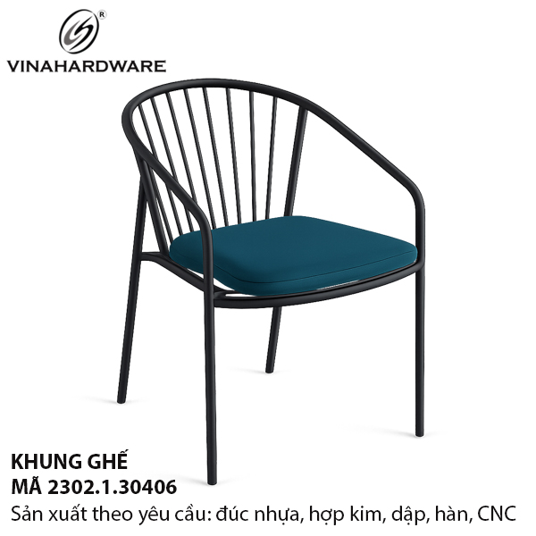 Khung Ghế Sắt Coca – Sơn Đen Tĩnh Điện 2302.1.30406