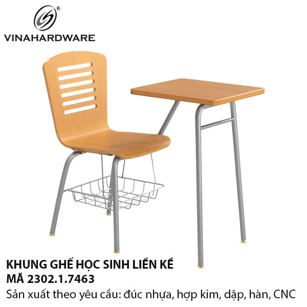 Khung ghế học sinh liền bàn - Mã 2302.1.7463