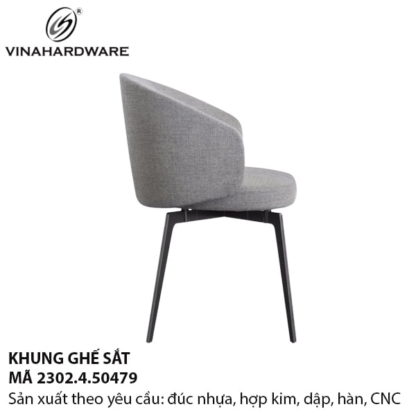 Ghế Sắt Bọc Nệm Vải Nỉ Nhung – Mã 2302.4.50479