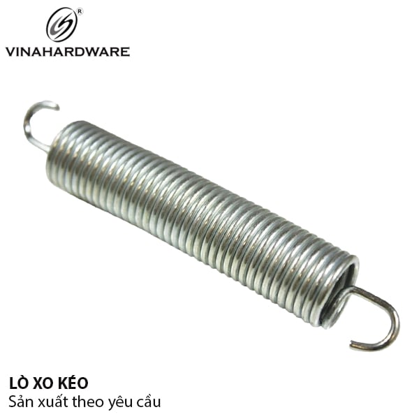 Lò xo thép Vinahardware phi 24mm, dài 200mm, dày 4mm màu trắng kẽm - VNH242004