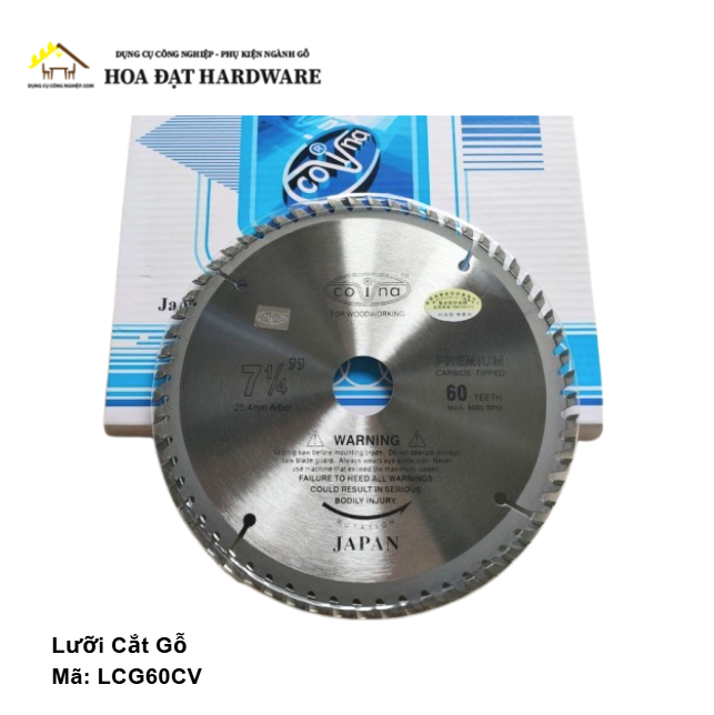 Lưỡi Cắt Gỗ Covina - Mã LCG60CV