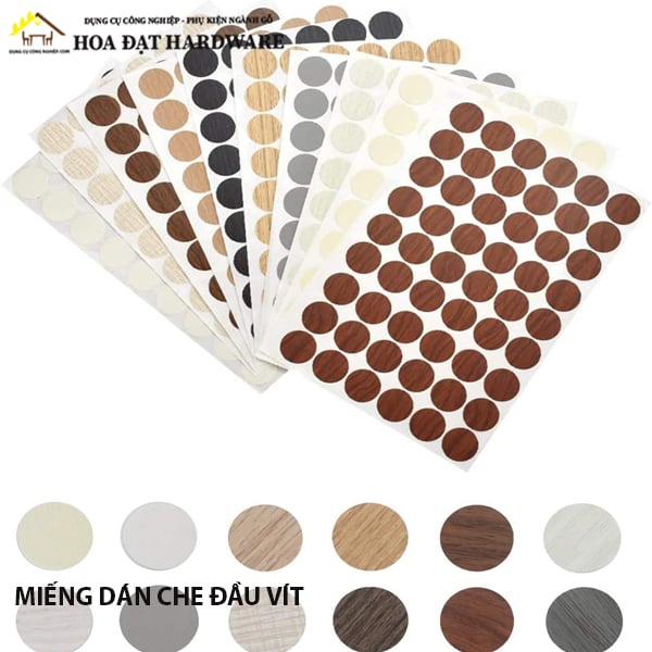 Miếng dán che đầu vít Vinahardware, màu nâu vân gỗ - CDV12N