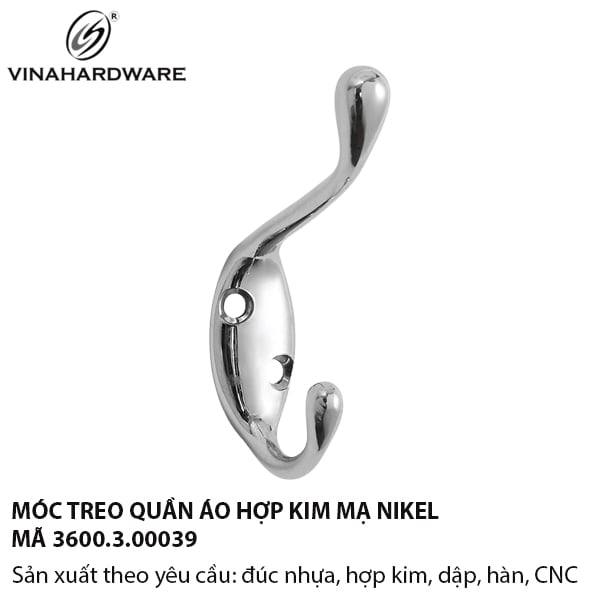 Móc áo tủ loại nhỏ Vinahardware loại 86mm Mã 3600.3.00039