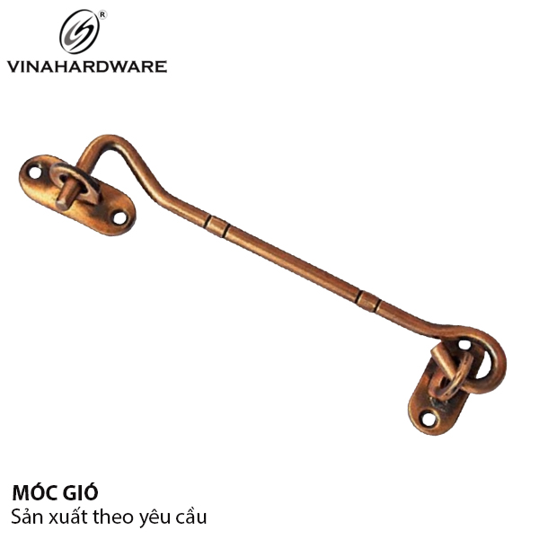 Móc gió Vinahardware kích thước 150mm, phi 10mm inox đặc biệt, màu nâu Vina / Window eye hook - VNH000010
