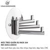 Móc treo quần áo ba chấu gấp xếp Vinahardware, inox 304 - 3600.4.00643