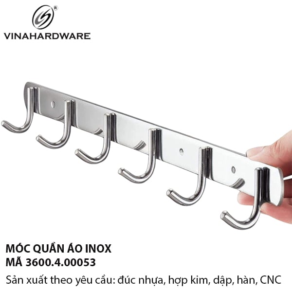 Móc Treo Quần Áo Inox 304 Gắn Tường – 3600.4.00053