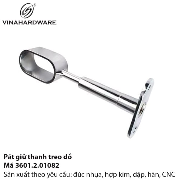 Pát đỡ thanh treo quần áo hợp kim kẽm đúc - Mã 3601.2.01082