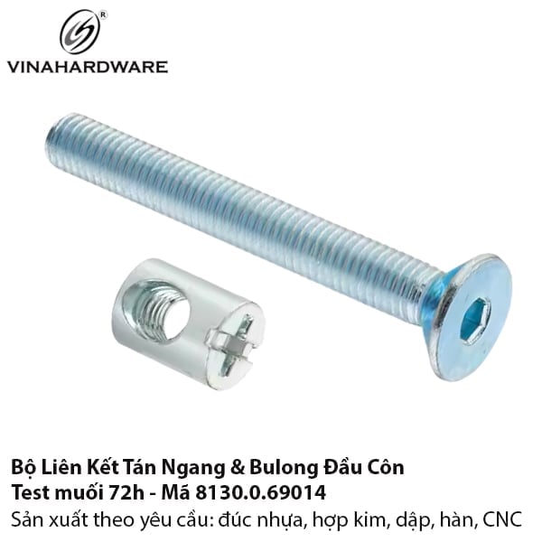 Bộ ốc liên kết (Tán ngang HDSB304 + Bulong đầu côn) Vinahardware - HDSB522