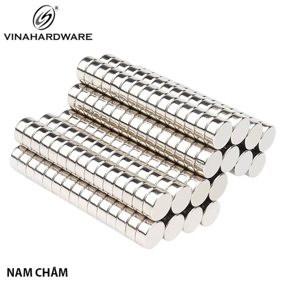 Nam châm trắng Vinahardware dày 5mm - nhiều loại đường kính