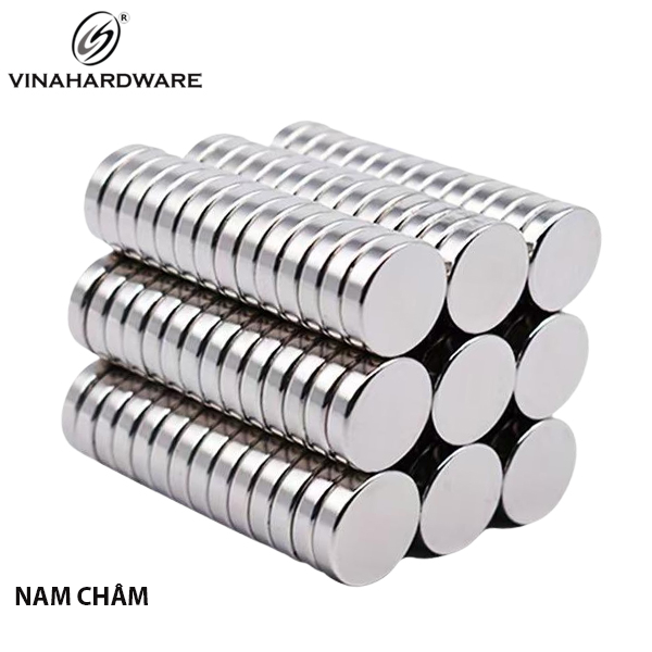 Nam châm trắng Vinahardware dày 3mm nhiều loại đường kính
