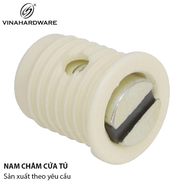 Nam châm âm cửa màu trắng dài 19mm, phi 14mm VNH M397W