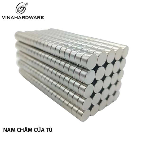 Nam châm cửa tủ trắng M10x10mm MAG1010