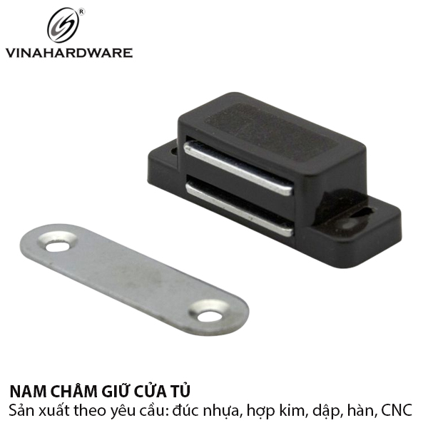 Nam châm cửa tủ Vinahardware màu đen - 3400.3.03931